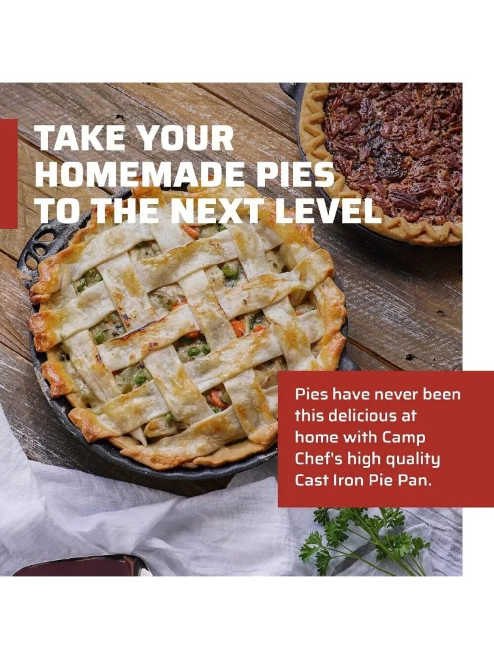 10-Inch Cast Iron Pie Pan - Durable, Non-Stick, Perfect for Baking & Cooking